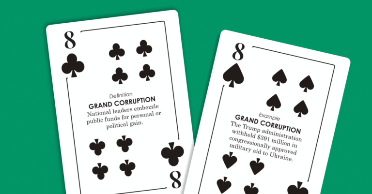grand corruption definition and example cards